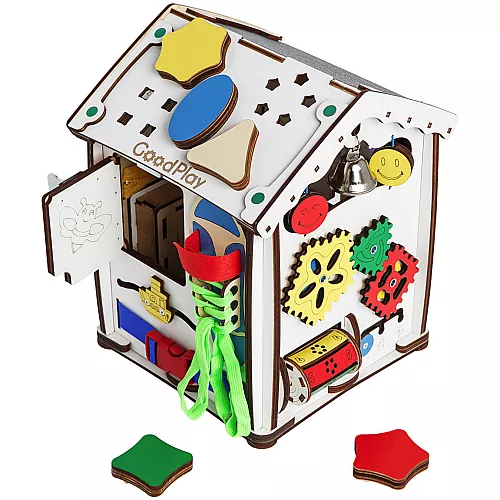 Розвиваюча іграшка Бізібудинок 24х24х30 см з підсвічуванням