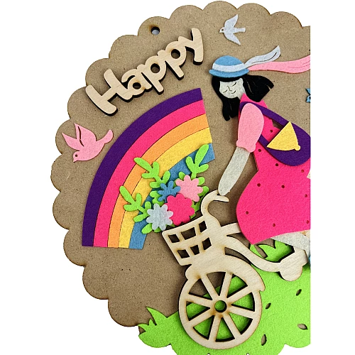 Набор для творчества аппликация из фетра Happy