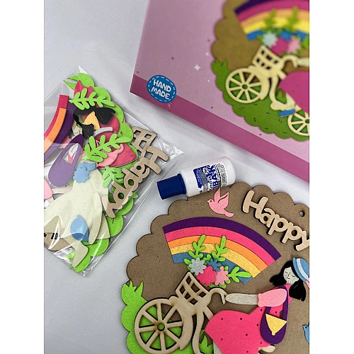 Набор для творчества аппликация из фетра Happy