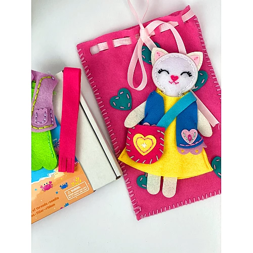 Набор для творчества игрушка из фетра Котик (одежда и аксессуары)
