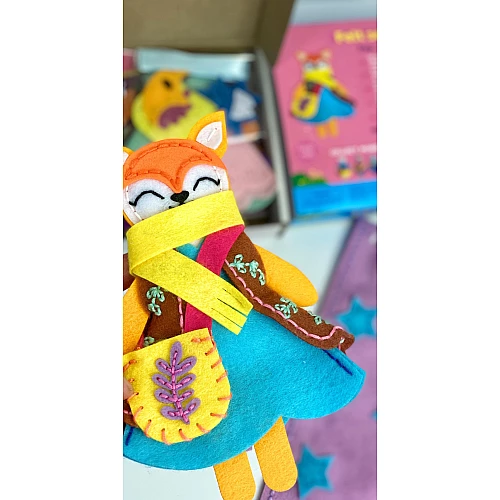 Набір для творчості іграшка з фетру Лисичка (одяг та аксесуари)