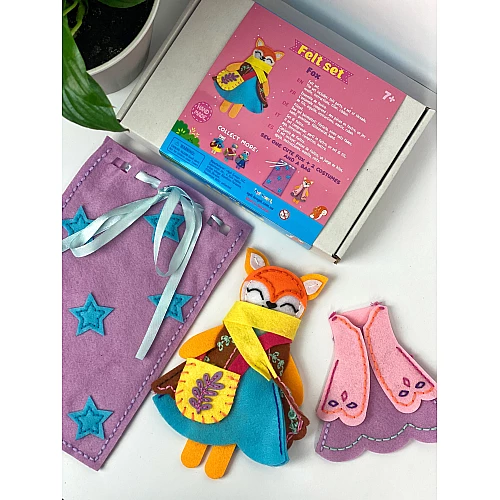 Набір для творчості іграшка з фетру Лисичка (одяг та аксесуари)