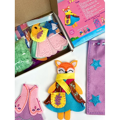 Набір для творчості іграшка з фетру Лисичка (одяг та аксесуари)