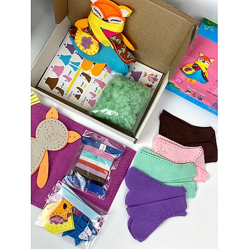 Набір для творчості іграшка з фетру Лисичка (одяг та аксесуари)