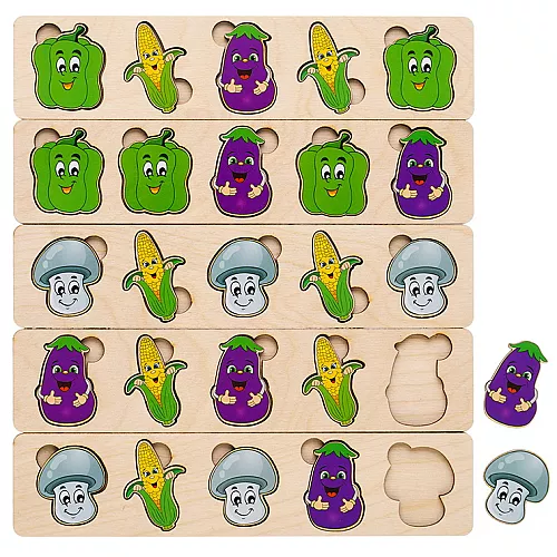 Розвиваючий набір Монтессорі сортер Овочі 1