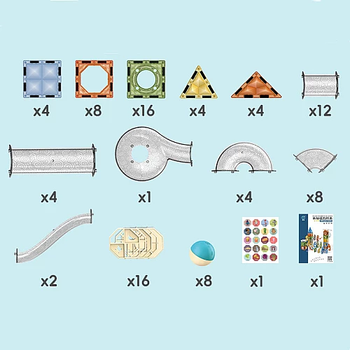 Розвиваючий Магнітний STEM конструктор лабіринт (91 деталей) від Obetty