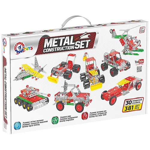 Металлический конструктор Мегауниверсал (381 деталь)