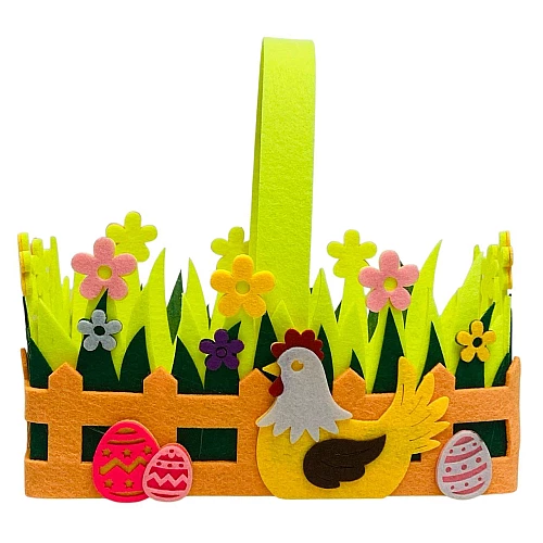 Кошик з фетру Квіти та трава