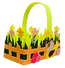 Кошик з фетру Квіти та трава