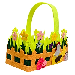 Кошик з фетру Квіти та трава