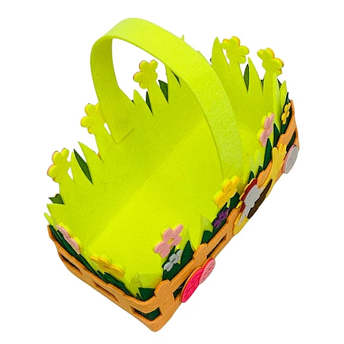 Кошик з фетру Квіти та трава