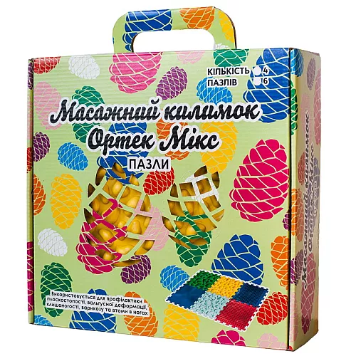 Тактильний масажний килимок Пазли Мікс (8 елементів) Тактильний масажний килимок Пазли Мікс (8 елементів)