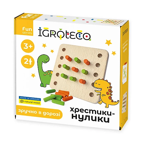 Деревянная настольная игра Крестики-нолики (2 игрока) Деревянная настольная игра Крестики-нолики (2 игрока)