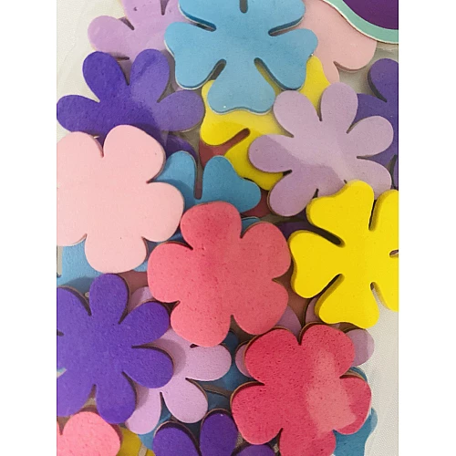 Набор для творчества мягкие наклейки Цветочки (30 шт)