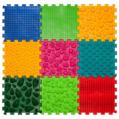 Масажний килимок Ортек пазли мікс (9 шт)