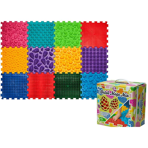 Масажний килимок-пазл Мега мікс (12 шт)