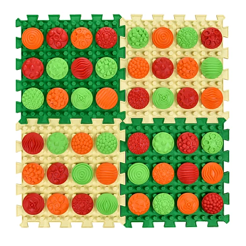 Масажний килимок Мікс пазли (4 елементи + модулі "візерунки")