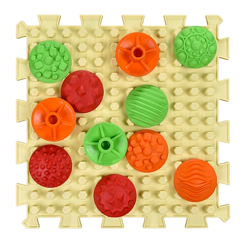 Масажний килимок Мікс пазли (4 елементи + модулі "візерунки")