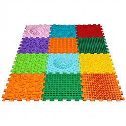 Массажный коврик-пазл Мега микс (12 элементов обновленный)