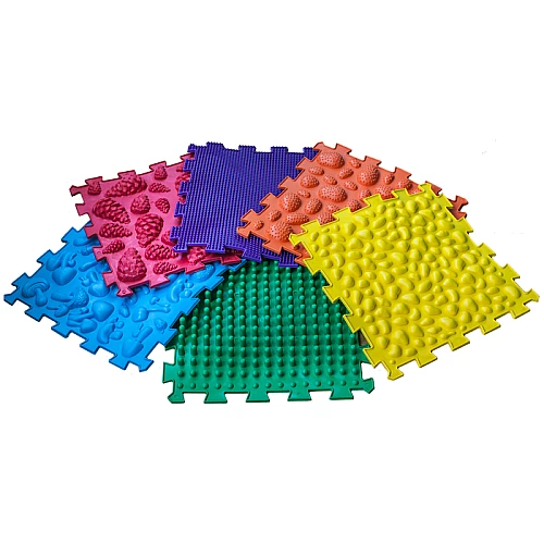 Масажний килимок-пазл Мікс пазли (9 елементів оновлений)