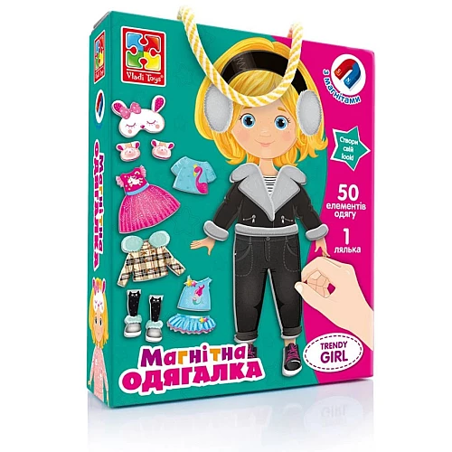 Развивающая магнитная игра Модная девочка