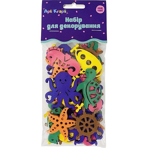 Набір для творчості м'які наліпки Морські (30 шт)