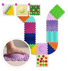 Масажний килимок-пазл Мульті Мікс (8 елементів + ​​6 секторів)