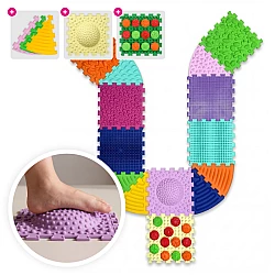 Массажный коврик-пазл Мульти Микс (8 элементов + 6 секторов)