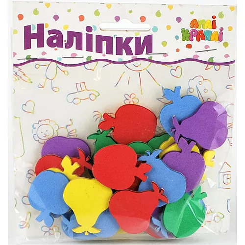 Набор для творчества мягкие наклейки Фрукты (30 шт)