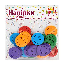 Набор для творчества мягкие наклейки Смайлики (30 шт)