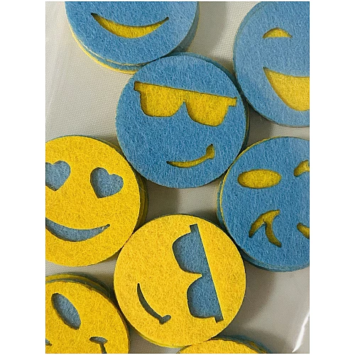 Набір декору з фетру Смайли (20 шт)