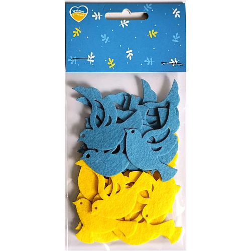 Набір наліпок з фетру Пташки (20 шт)