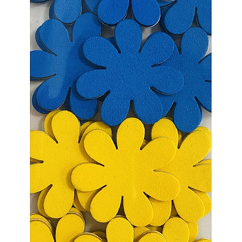Набір наліпок із фоамірану Квіти (20 шт)