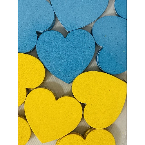Набір наліпок з фоамірану Серця (20 шт)