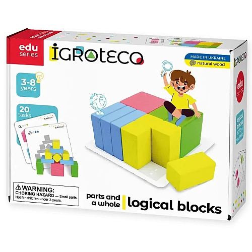 Обучающий набор кубики Части и целое (20 элементов)