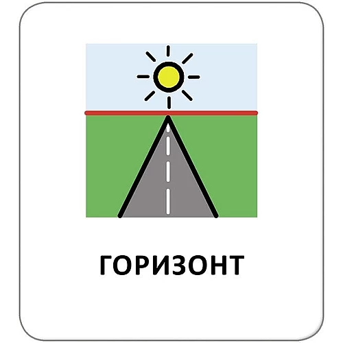 Набір карток з піктограмами Орієнтування у просторі (укр / англ)