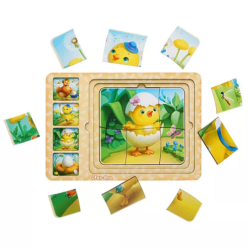 Розвиваючий пазл Етапи розвитку курочки