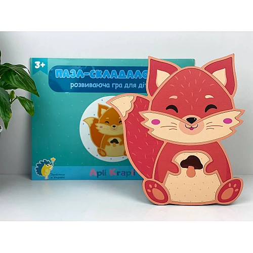 Развивающая игрушка пазл-вкладыш Лисичка