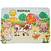 Розвиваючий дерев'яний пазл Тварини