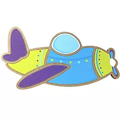 Развивающая игрушка пазлы вкладыши Самолет