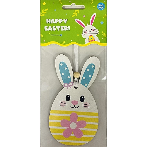 Дерев'яна підвіска Кролик з квіткою