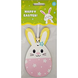 Дерев'яна підвіска Кролик з квіткою