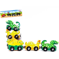 Поїзд на магнітах Динозаври (3 шт)