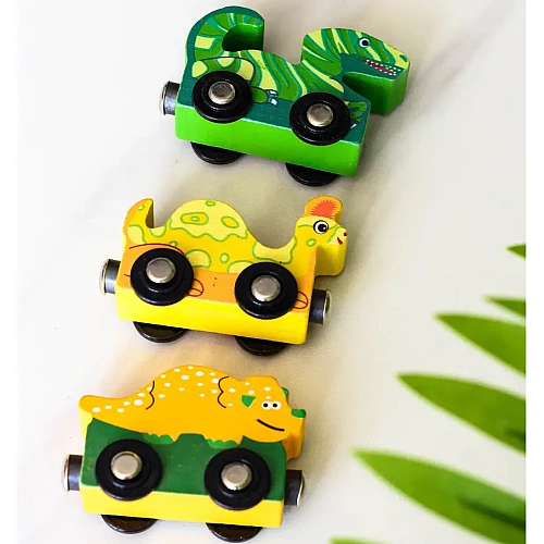 Поїзд на магнітах Динозаври (3 шт)