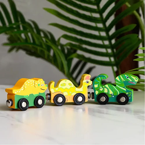 Поїзд на магнітах Динозаври (3 шт)
