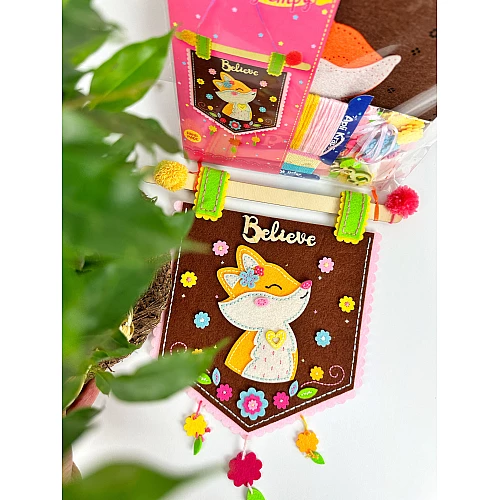 Набор для творчества флажок из фетра Лисичка