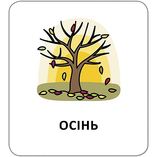 Набор карточек с пиктограммами Природные явления & Времена года (укр / англ) Набор карточек с пиктограммами Природные явления & Времена года (укр / англ)