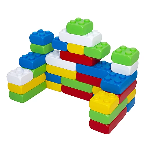 Строительный набор Разноцветные кирпичики (30 шт)