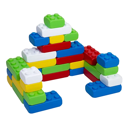 Строительный набор Разноцветные кирпичики (30 шт)