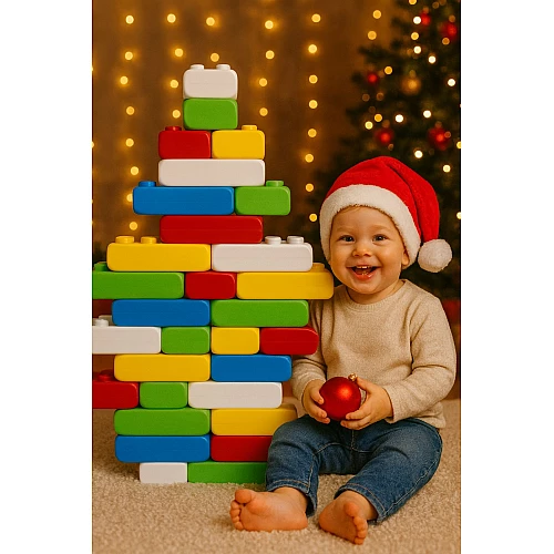 Строительный набор Разноцветные кирпичики (30 шт)